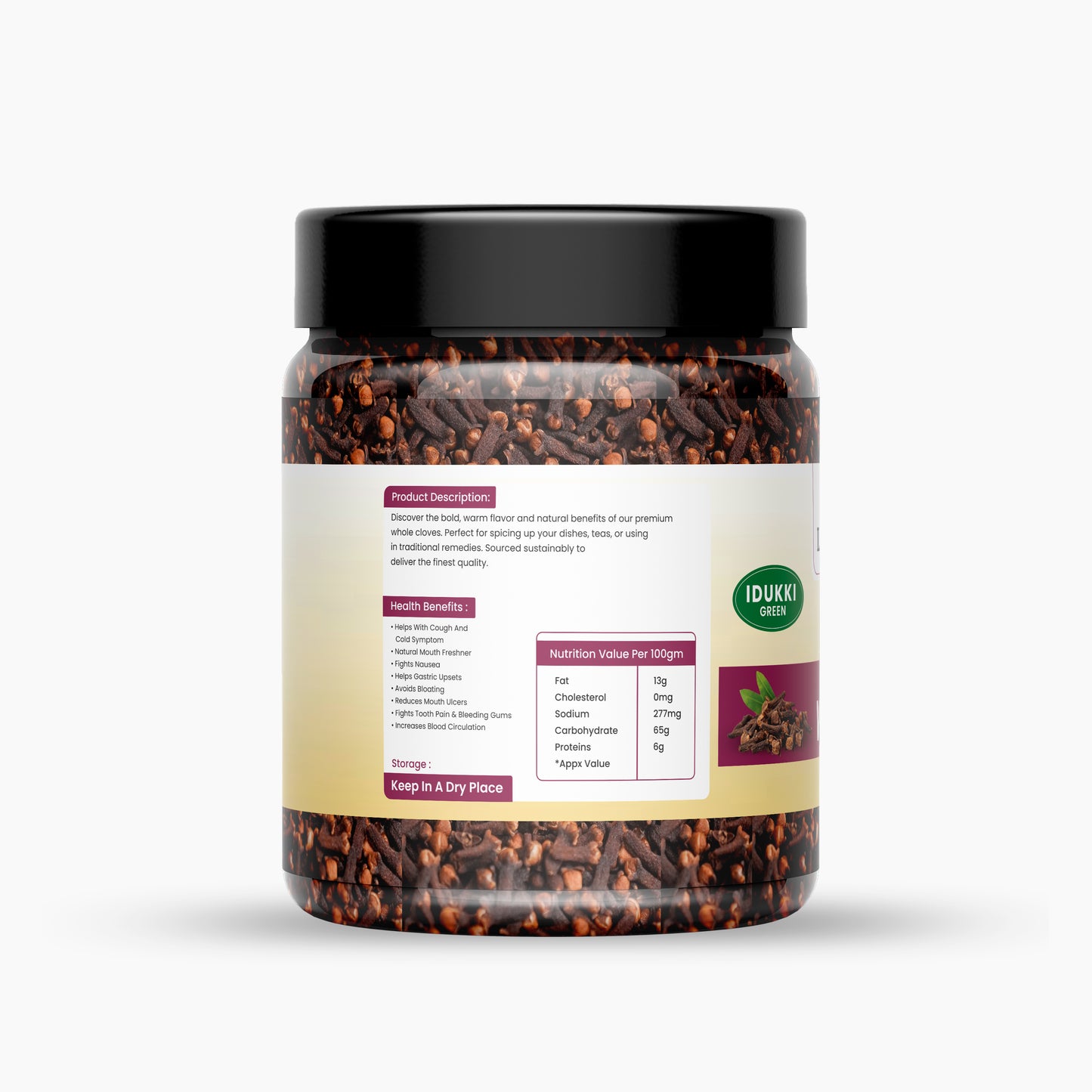 Land of Essence Organic Cloves Whole | Premium Laung Spice | 100% Natural & Aromatic