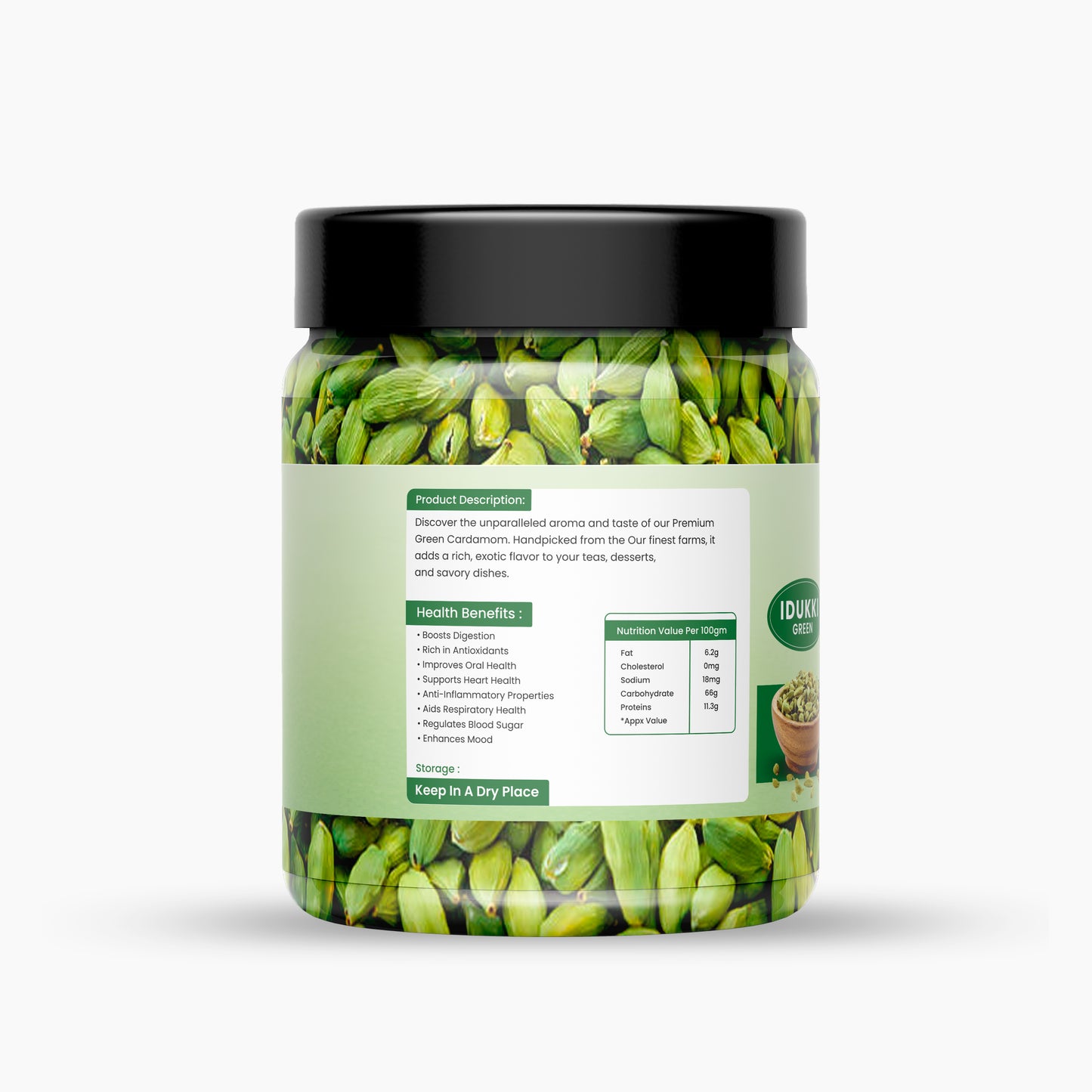 Land of Essence Premium Whole Green Cardamom | Bold Elaichi | No Artificial Colors