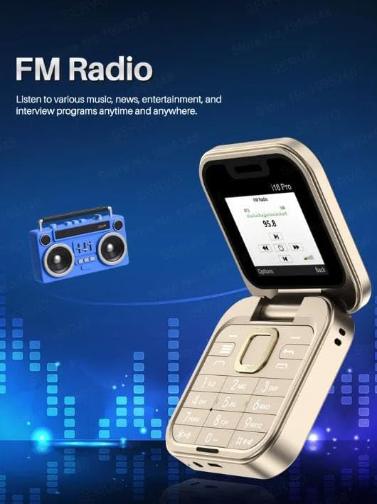 NEXATECH New I16 PRO Cell FLIP Phone 2G KEYPAD GSM1.77MOBILE FOLD Phone 2 SIM Unlocked