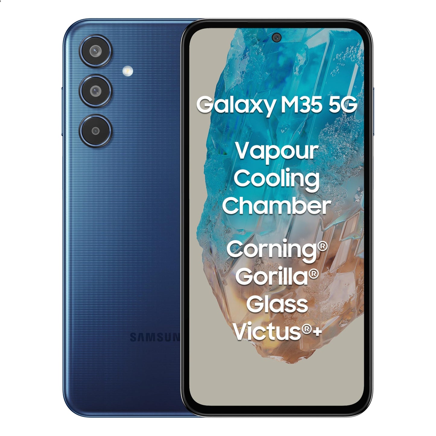 Samsung Galaxy M35 5G (Thunder Grey,6GB RAM,128GB Storage)| Corning Gorilla Glass Victus+| AnTuTu Score 595K+ | Vapour Cooling Chamber | 6000mAh Battery | 120Hz Super AMOLED Display| Without Charger