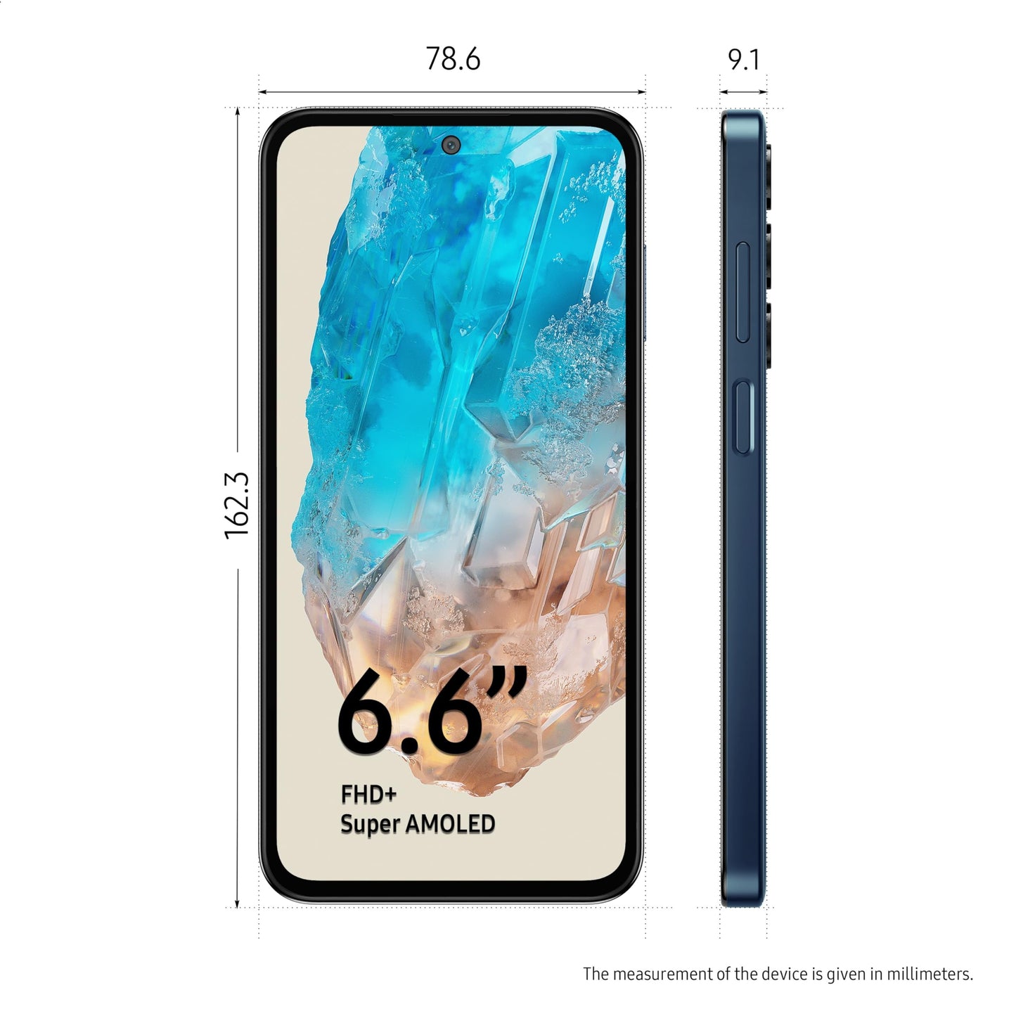 Samsung Galaxy M35 5G (Thunder Grey,6GB RAM,128GB Storage)| Corning Gorilla Glass Victus+| AnTuTu Score 595K+ | Vapour Cooling Chamber | 6000mAh Battery | 120Hz Super AMOLED Display| Without Charger