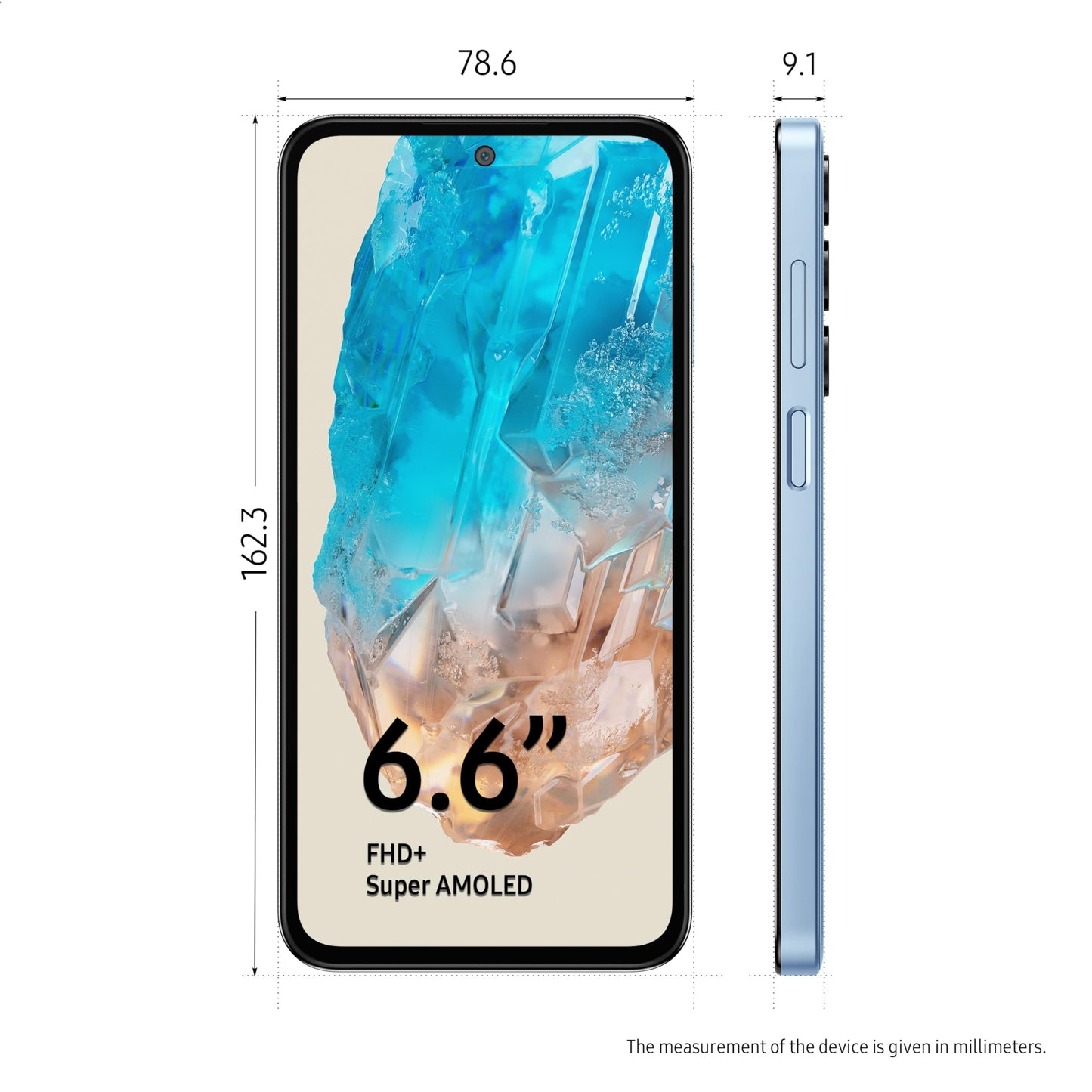 Samsung Galaxy M35 5G (Thunder Grey,6GB RAM,128GB Storage)| Corning Gorilla Glass Victus+| AnTuTu Score 595K+ | Vapour Cooling Chamber | 6000mAh Battery | 120Hz Super AMOLED Display| Without Charger