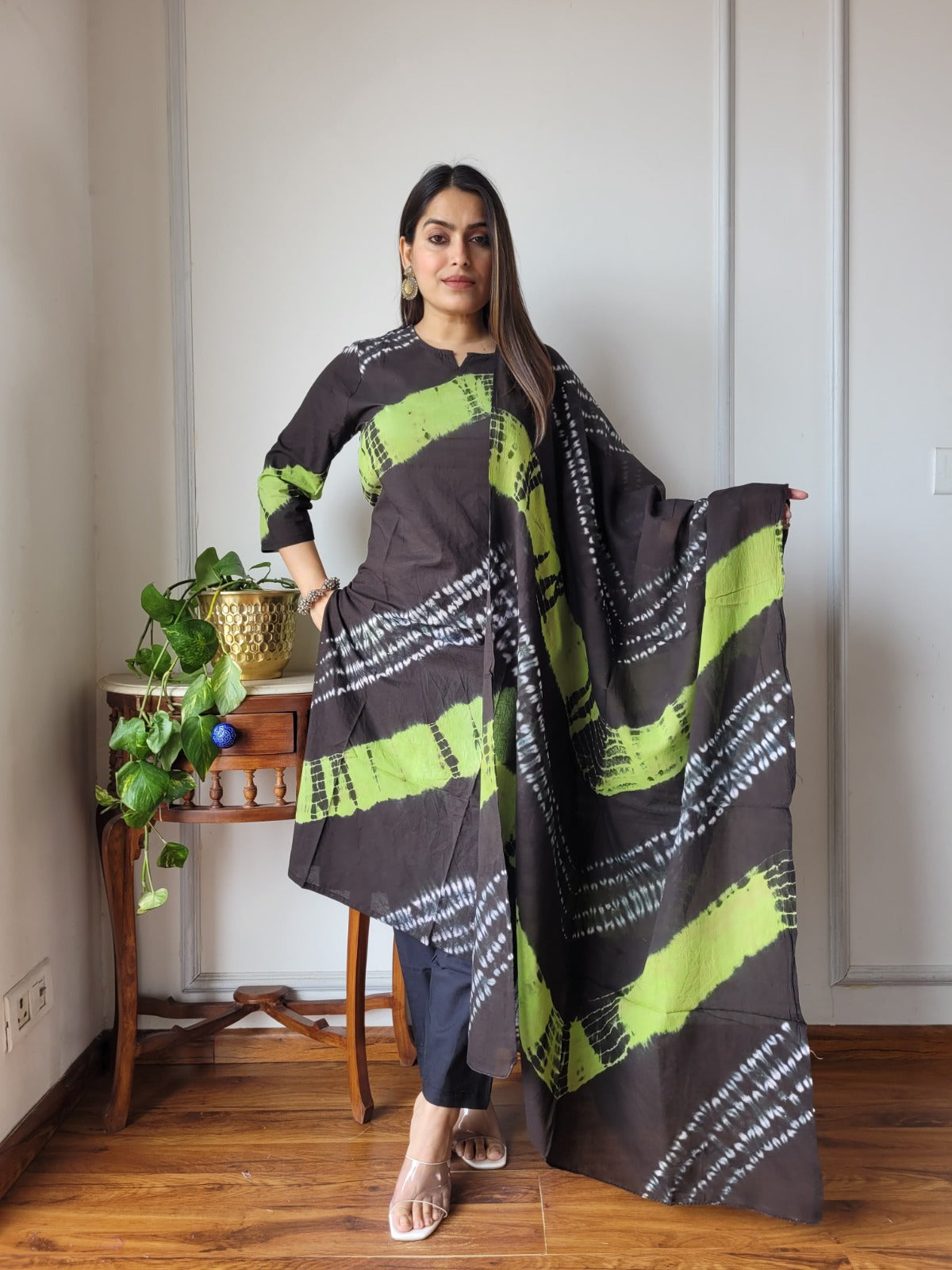 Pure Cotton Kurti Pant With Dupatta