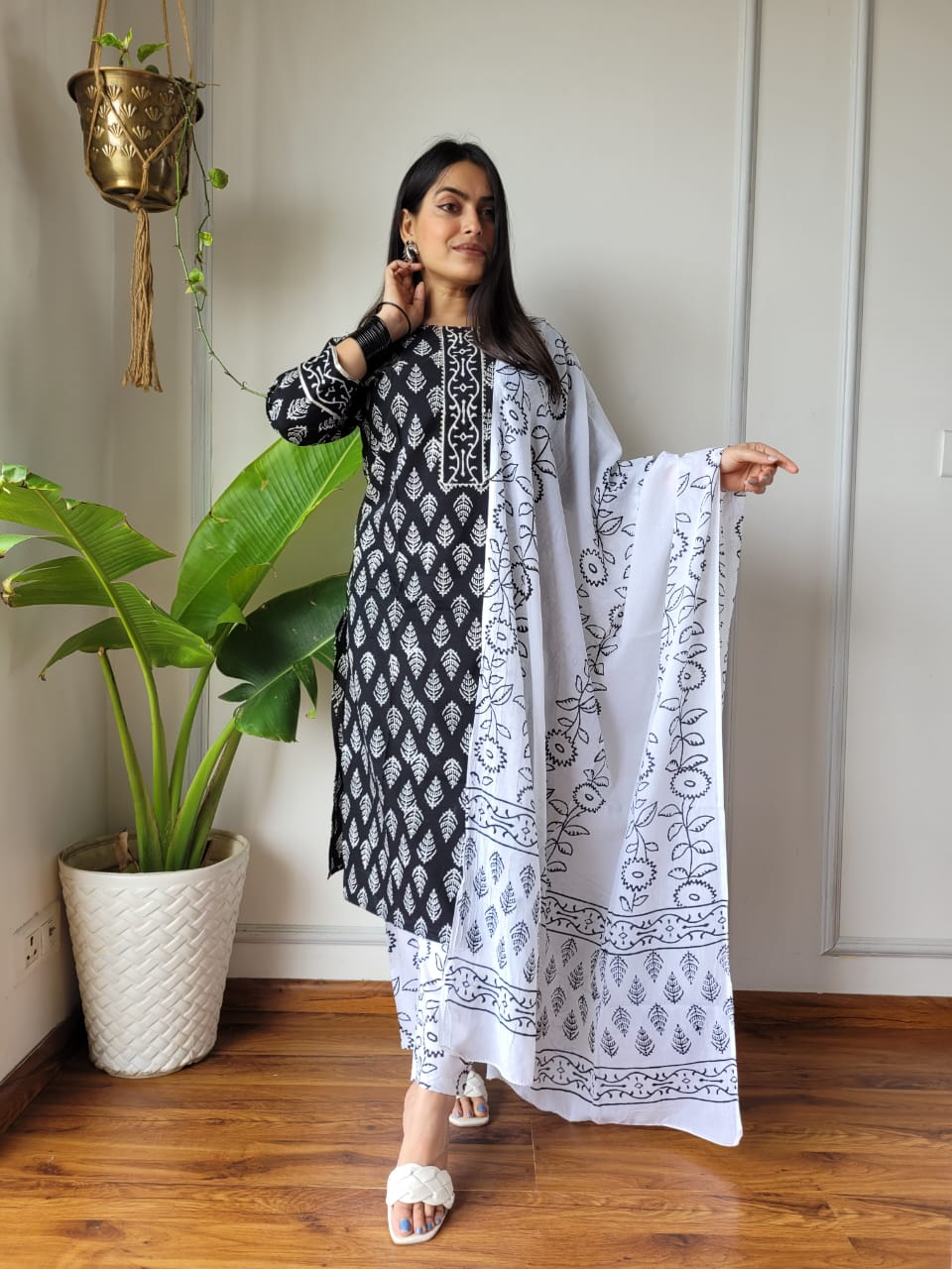 Pure Cotton Kurti Pant With Dupatta
