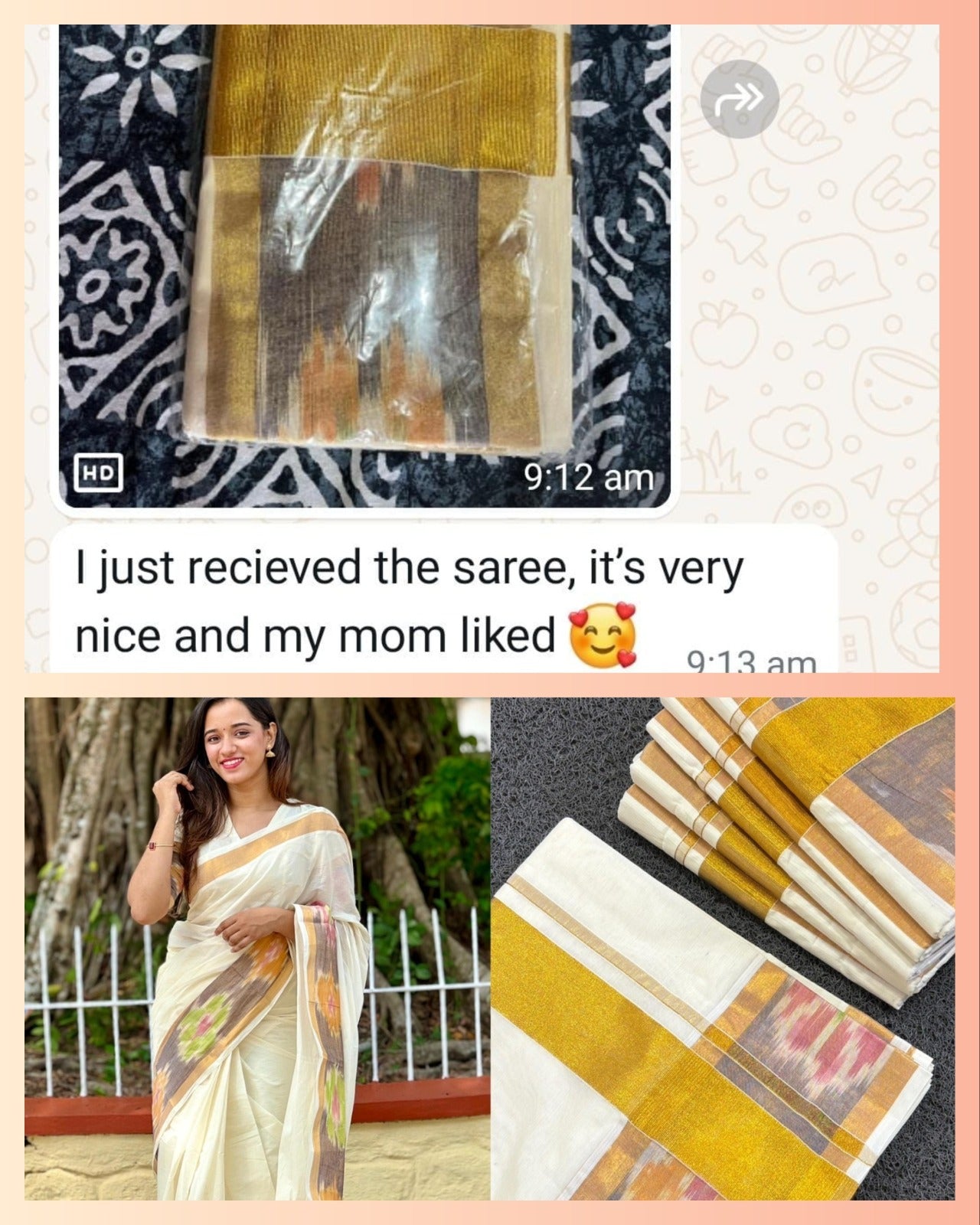 Pochampally kerala cotton saree