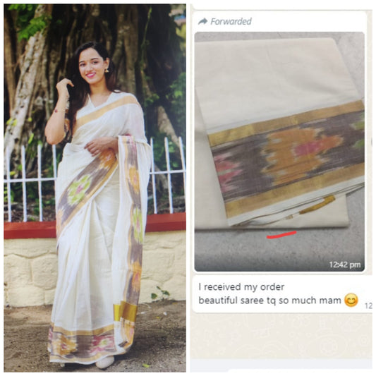 Pochampally kerala cotton saree