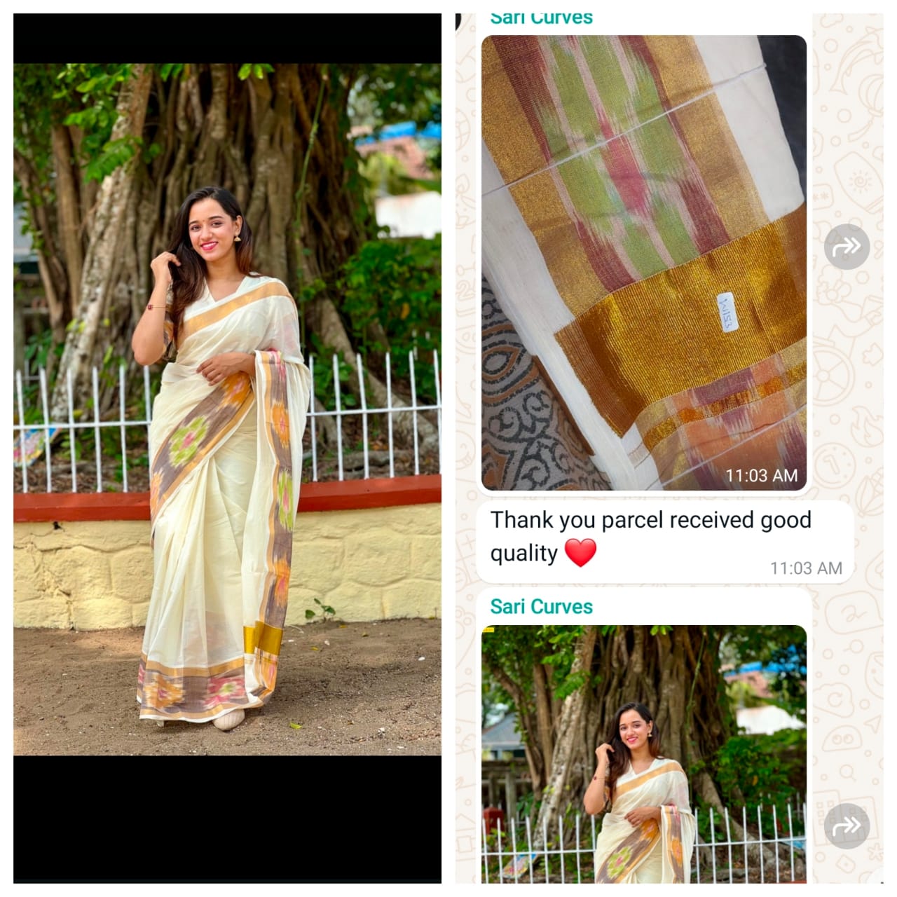 Pochampally kerala cotton saree