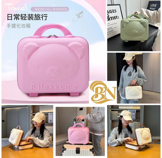 Cute Travel Suitcase With Small Bear Design & Safety Locking System