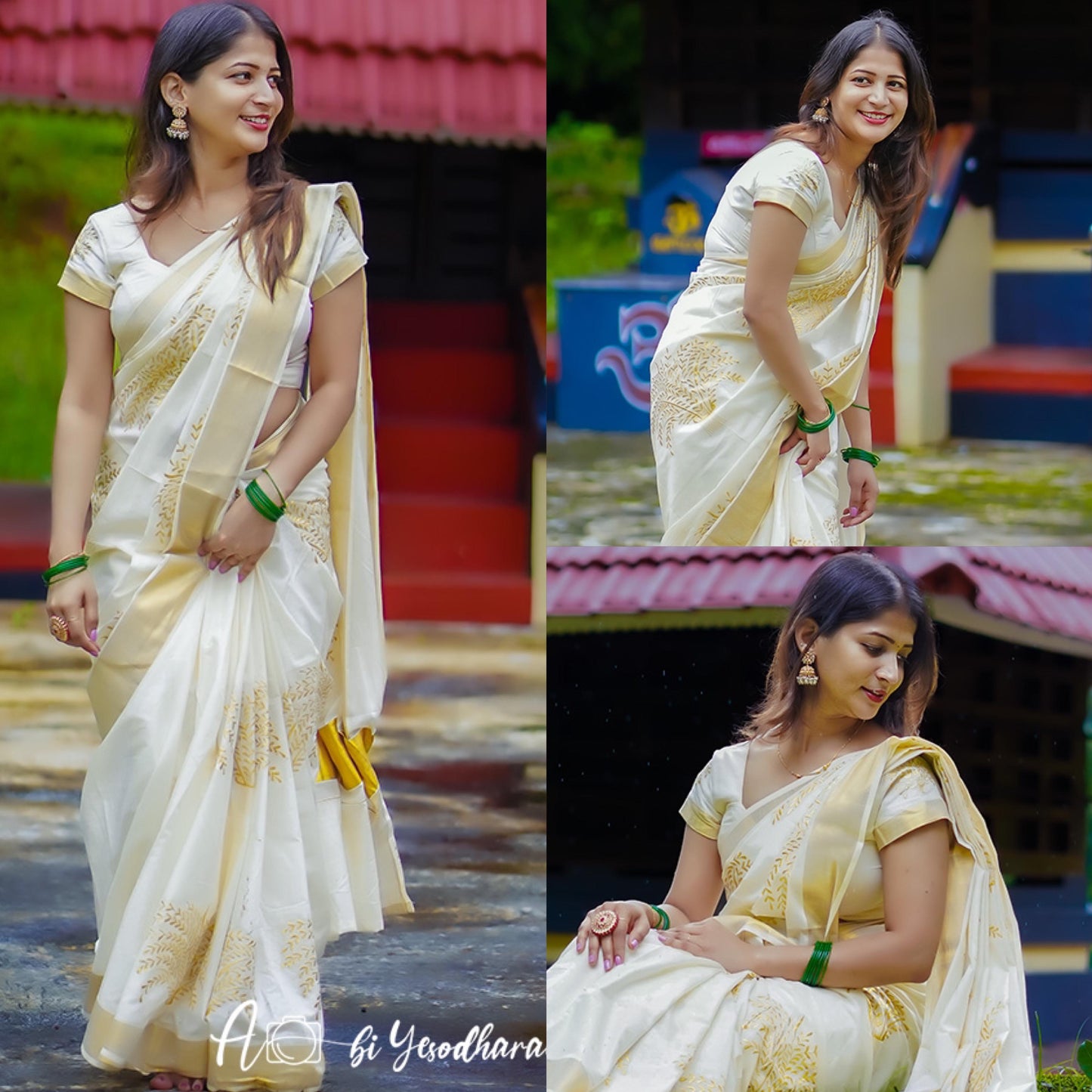 Nelkathir embroiderd cotton saree