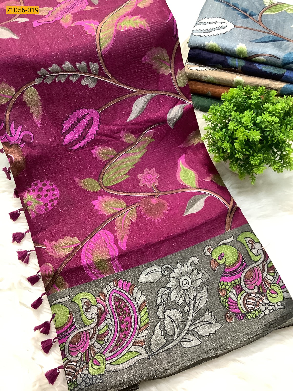 Fancy Mulmul Linen Silk Saree