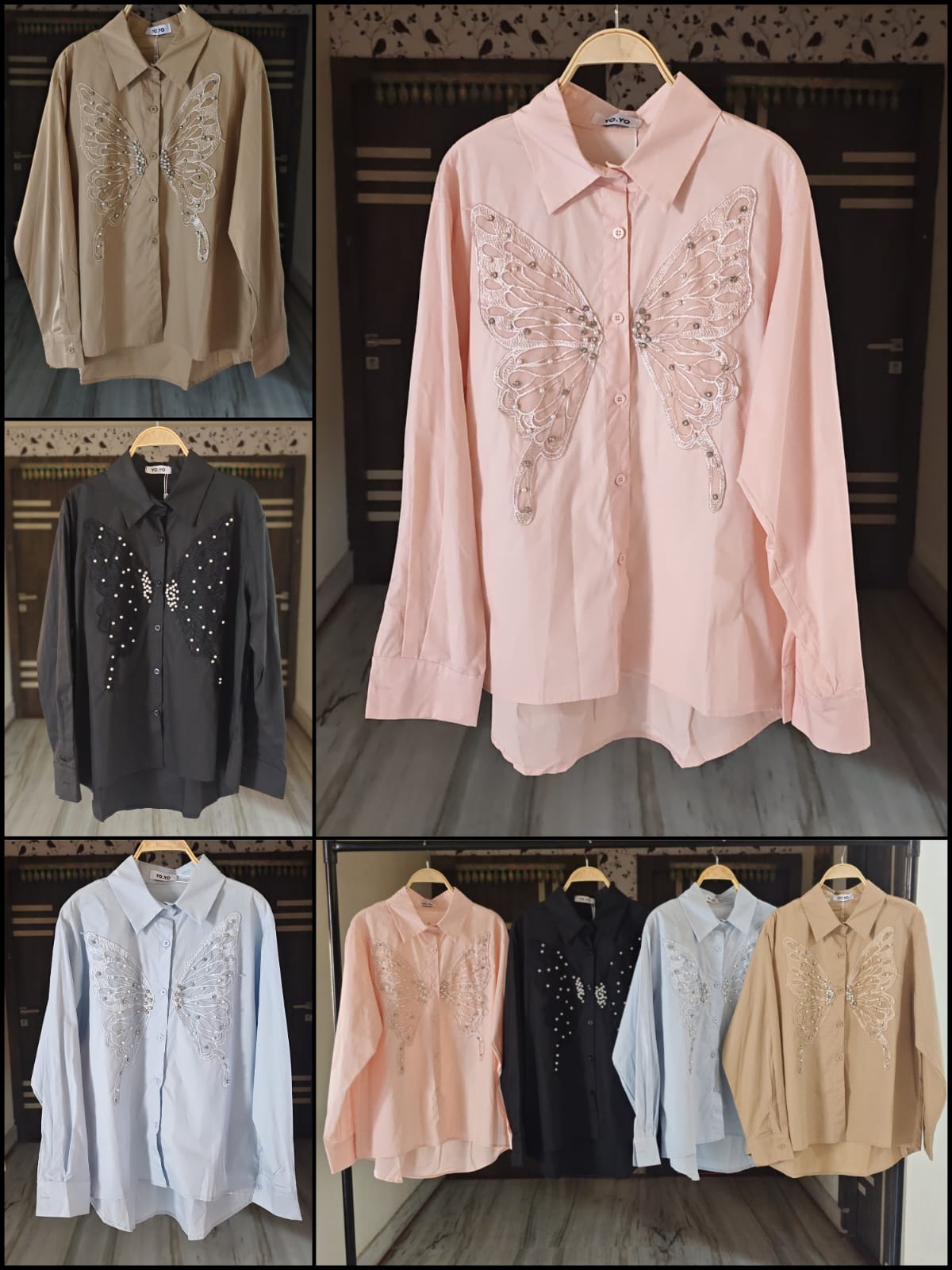 Liza Luxury Pearl Embedded Shirt ❤️