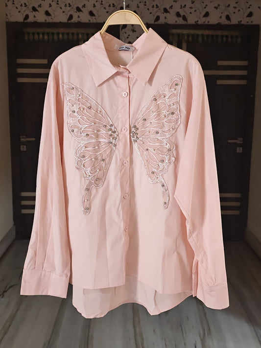 Liza Luxury Pearl Embedded Shirt ❤️