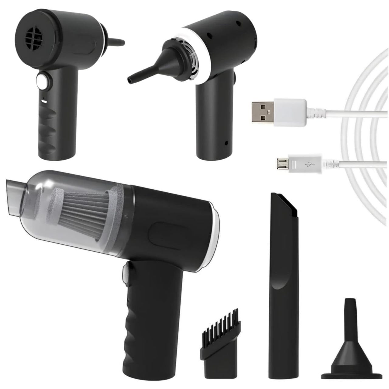 3 in 1 Car Mini Vacuum Cleaner with Blower Wireless Portable Rechargeable