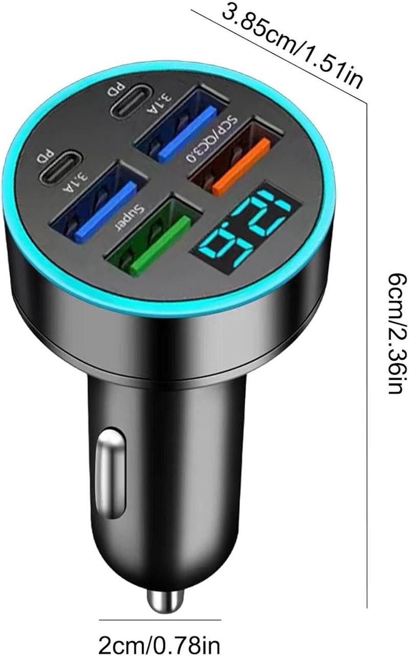 6 In 1 Car Charger | USB Car Charger