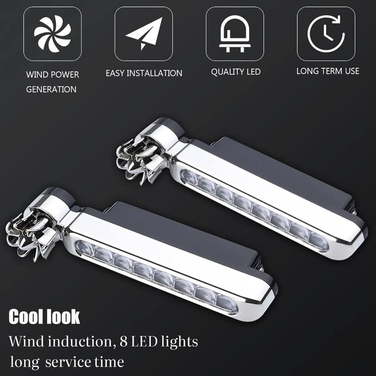 2 Pieces Car Wind Powered Light