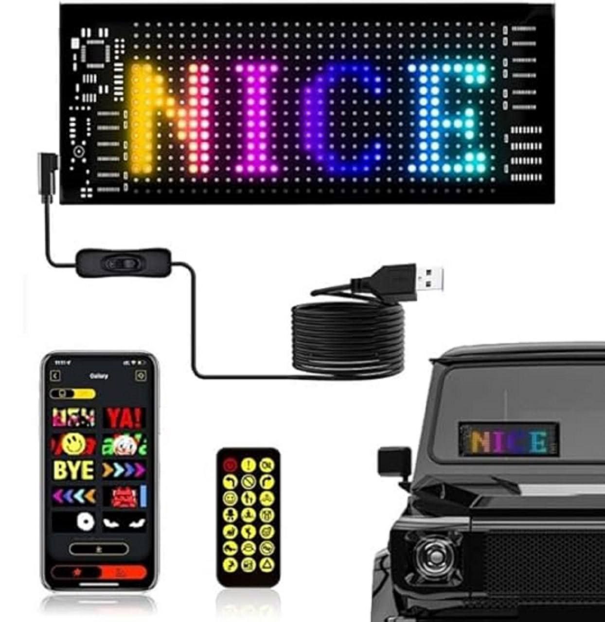 Car Led Matrix Panel | DIY Customizable LED Matrix Panel Display Led Screen