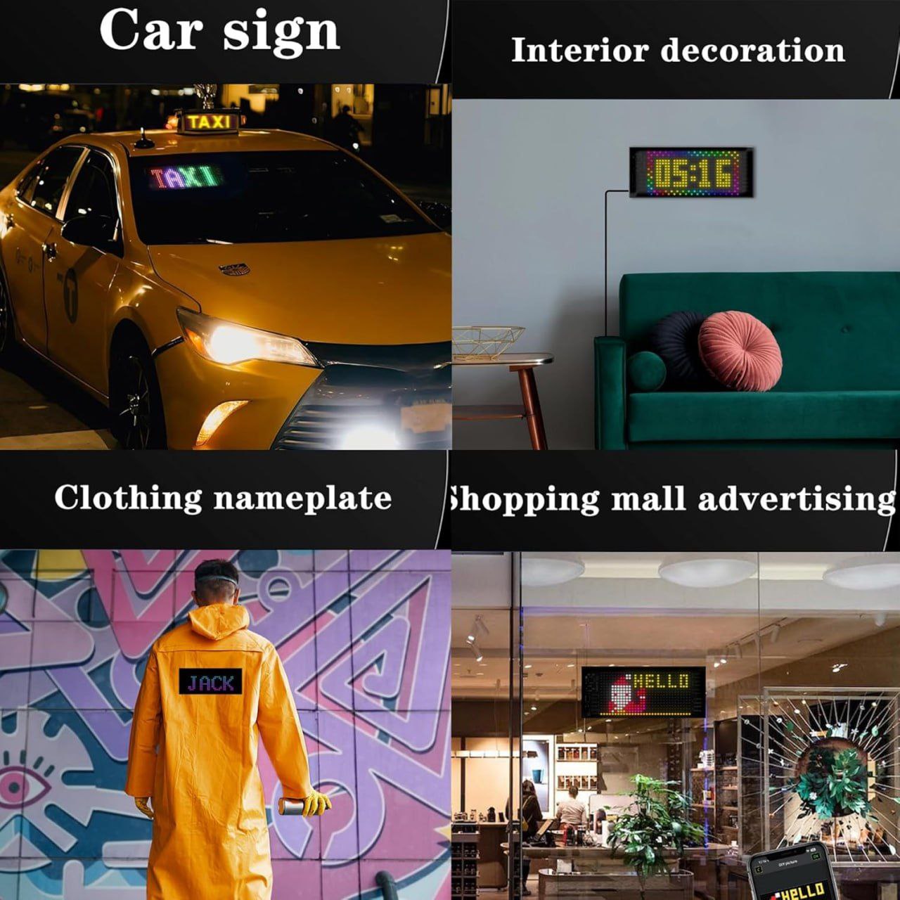 Car Led Matrix Panel | DIY Customizable LED Matrix Panel Display Led Screen