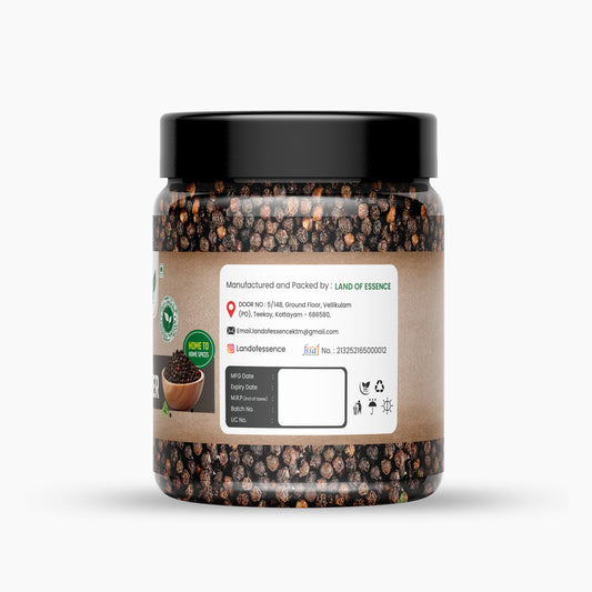 Land of Essence Black Pepper  | Whole Kaali Mirch | Preservative-Free | Bold & Aromatic