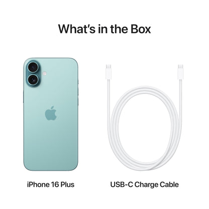 iPhone Plus 16 256 GB: 5G Mobile Phone with Camera Control, A18 Chip and a Big Boost in Battery Life. Works with AirPods; Teal