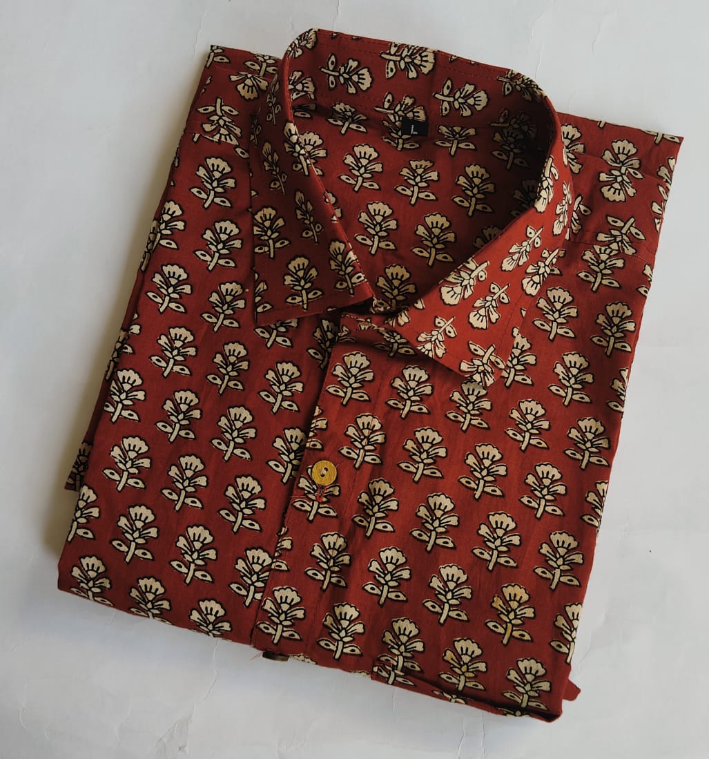 Pure Cotton Men's Half Sleeves Shirt