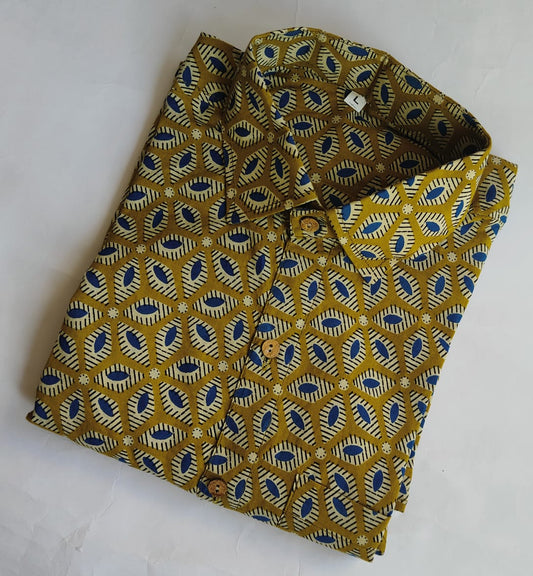 Pure Cotton Men's Half Sleeves Shirt