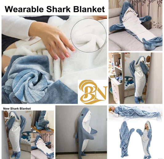 Cosplay Animal Shark Blanket Super Soft Flannel Hoodie for Ultimate Comfort