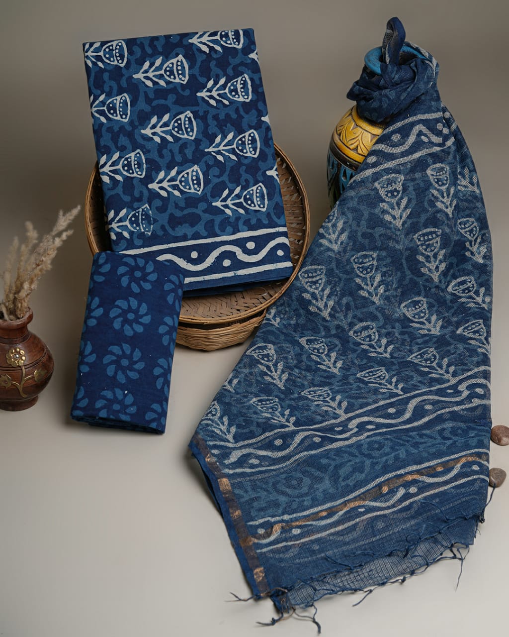 Dress Material -Pure Cotton Suit with Kota Doria Dupatta