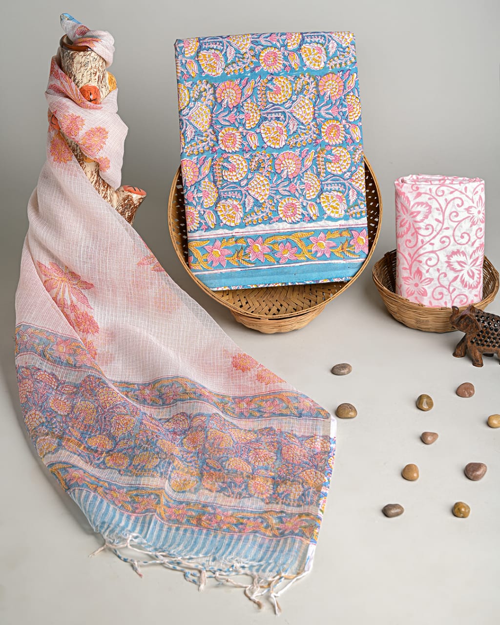 Dress Material -Pure Cotton Suit with Kota Doria Dupatta