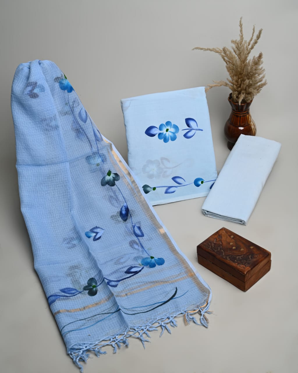 Dress Material -Pure Cotton Suit with Kota Doria Dupatta