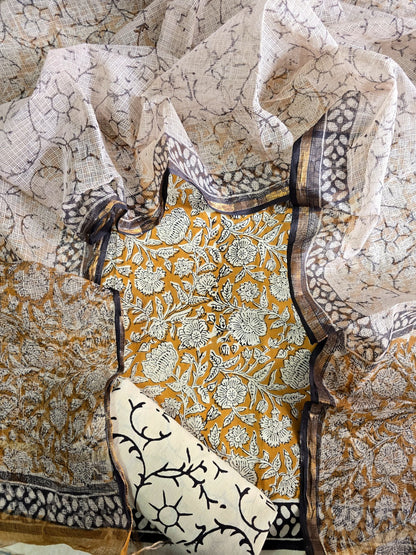 Dress Material -Pure Cotton Suit with Kota Doria Dupatta