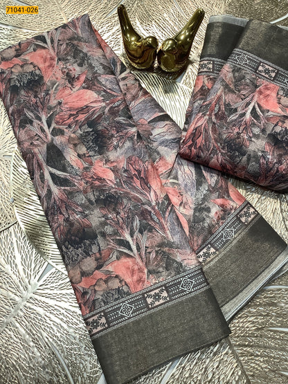 Mulmul Linen Silk saree