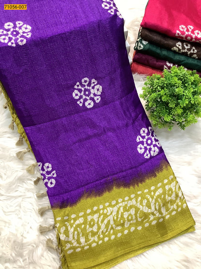 Fancy Mulmul Linen Silk Saree