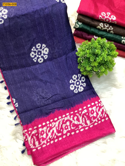 Fancy Mulmul Linen Silk Saree