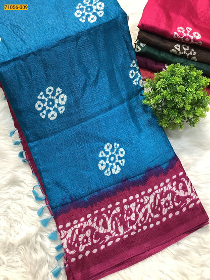 Fancy Mulmul Linen Silk Saree