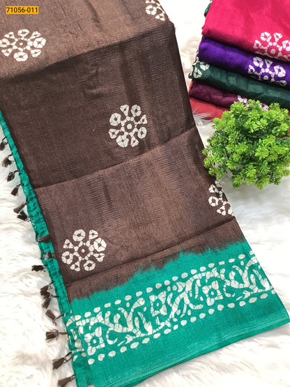 Fancy Mulmul Linen Silk Saree