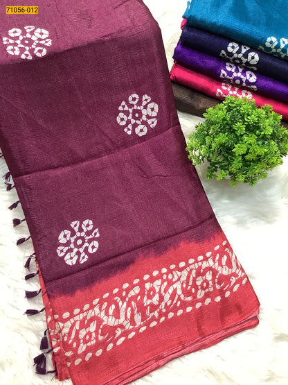 Fancy Mulmul Linen Silk Saree