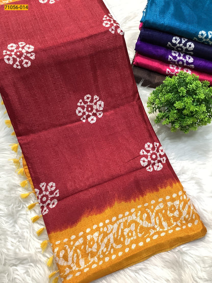 Fancy Mulmul Linen Silk Saree