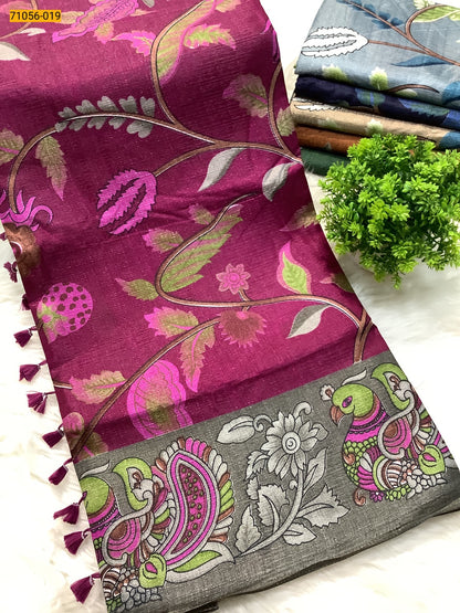 Fancy Mulmul Linen Silk Saree