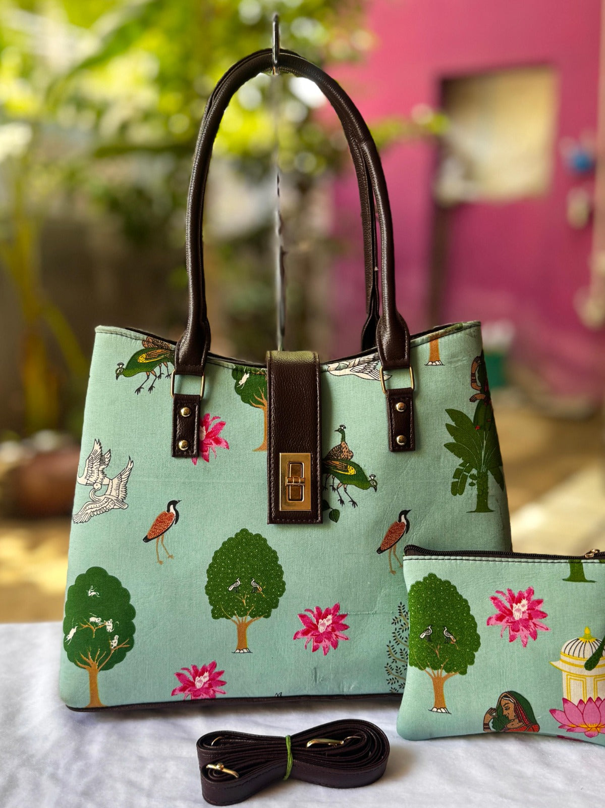 Python Tote cum sling Bag