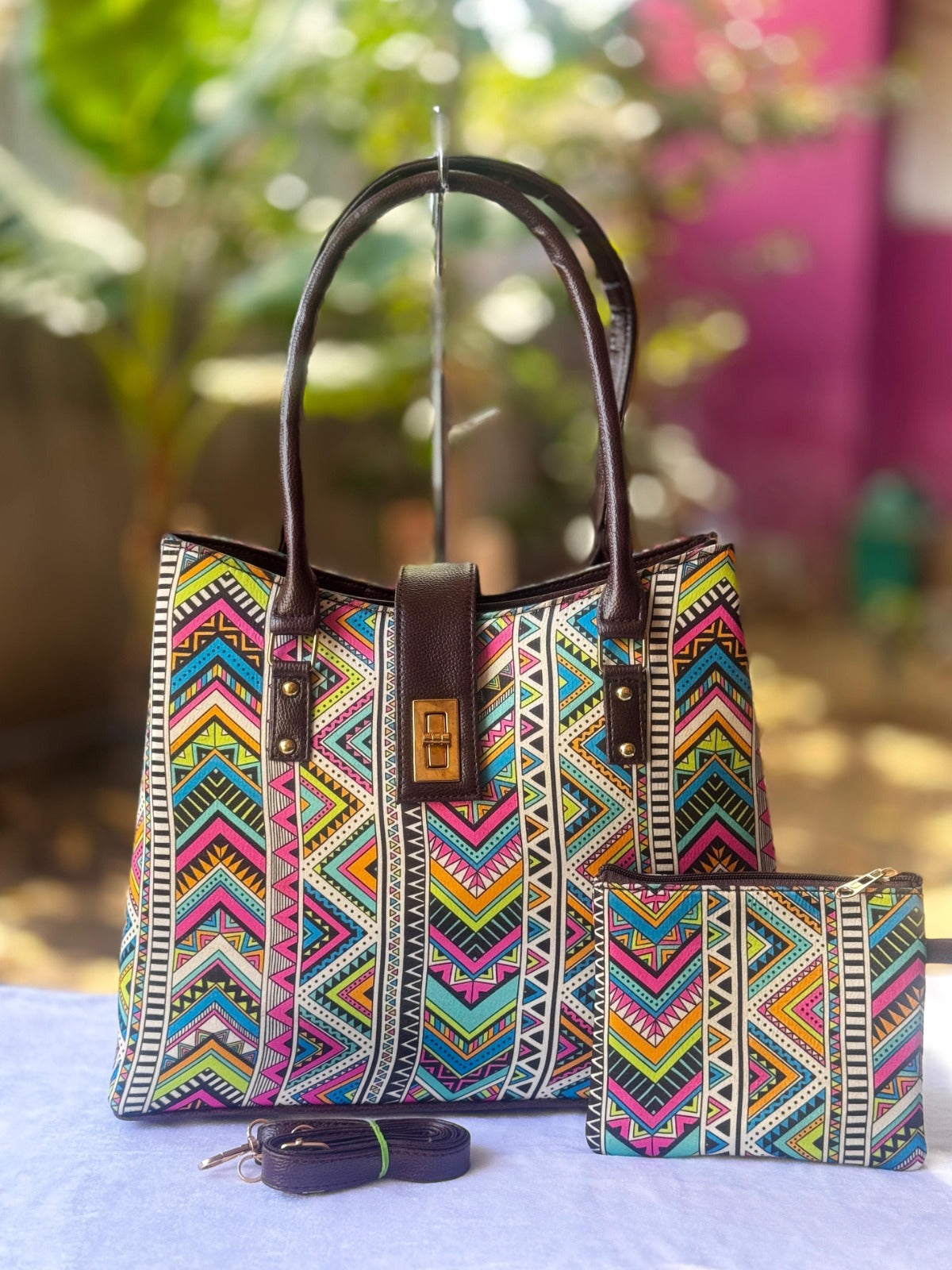 Python Tote cum sling Bag