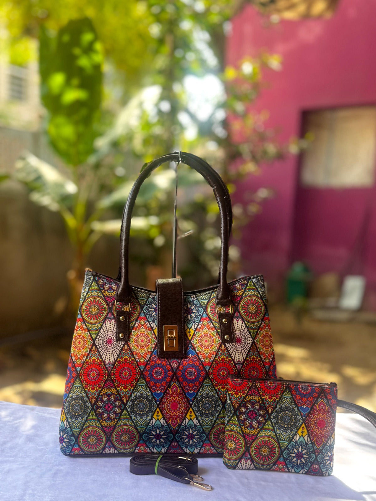 Python Tote cum sling Bag