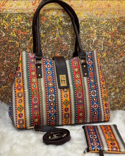Python Tote cum sling Bag