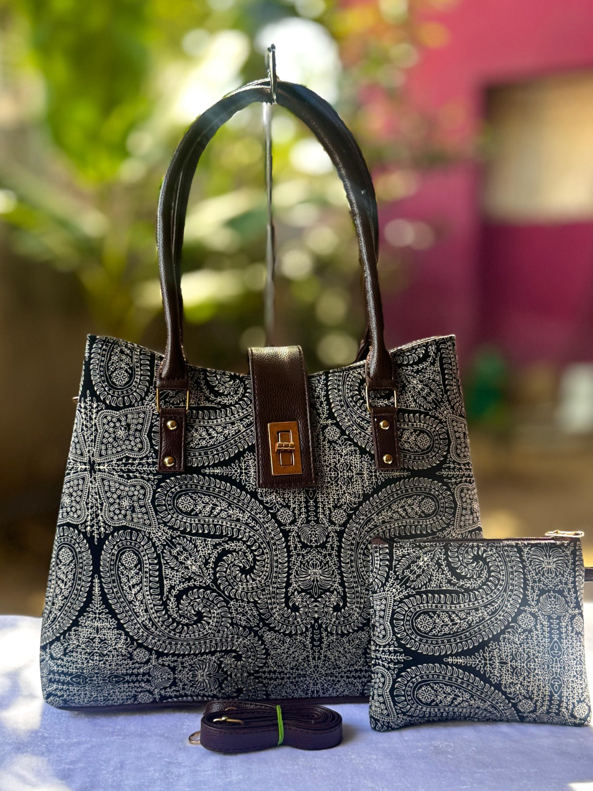 Python Tote cum sling Bag
