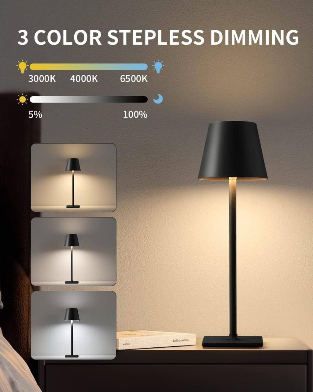 Cordless Table Lamp | LED Desk Lamp