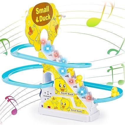 Small Ducks Climbing Toy Small Ducks Climbing Toy Duck Track Set Duck Slide Toy Set Stair-Climbing Ducklings Cartoon Race