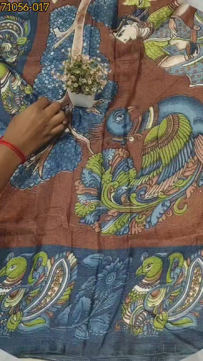 Fancy Mulmul Linen Silk Saree