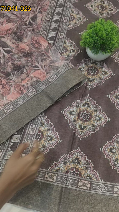 Mulmul Linen Silk saree