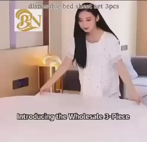 Pack of 2 Disposable Bed Sheets Cover Pillowcase One time use